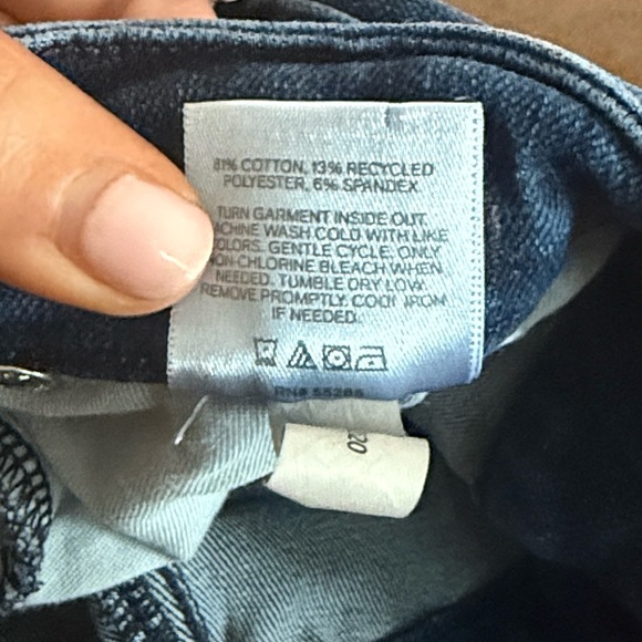 Express 70's Flare Midrise Flexx Hyper Stretch with Raw Hem in Dark Wash Small L - Picture 10 of 10